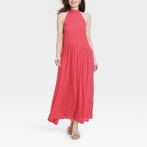 Tie Neck Maxi Dress